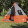 Tipi sátor tetővel szürke és narancs 383 x 338 x 217 cm taft