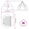 Tipi sátor tetővel szürke és narancs 383 x 338 x 217 cm taft