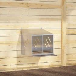 Horganyzott ezüst fém csirke fészekrakó doboz 2 rekesszel