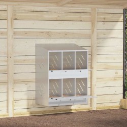 Horganyzott ezüst fém csirke fészekrakó doboz 6 rekesszel