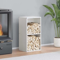 Fehér hidegen hengerelt acél tűzifatároló 40x30x75 cm