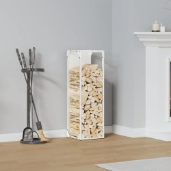 Fehér hidegen hengerelt acél tűzifatároló 25x25x80 cm