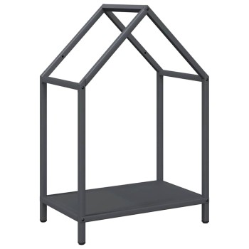 Antracitszürke hidegen hengerelt acél tűzifatároló 40x25x60 cm