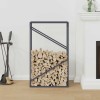 Antracitszürke hidegen hengerelt acél tűzifatároló 60x25x100 cm