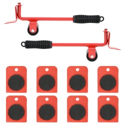 8 db piros bútorgörgő emelőkkel 9,8 x 7,5 x 3 cm 150 kg