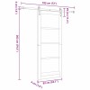 Csúszó ajtó orkdal fehér és fekete 83 x 202 cm