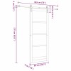 Csúszó ajtó orkdal fehér és fekete 83 x 211 cm