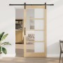 Csúszó ajtó orkdal természetes és fekete 93 x 211 cm