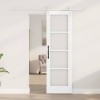 Csúszó ajtó orkdal fehér 61 x 198,5 cm tömör fenyőfa és üveg