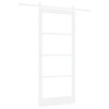 Csúszó ajtó orkdal fehér 93 x 211 cm tömör fenyőfa és üveg