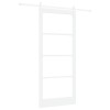 Csúszó ajtó orkdal fehér 93 x 211 cm tömör fenyőfa és üveg