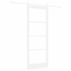 Csúszó ajtó orkdal fehér 83 x 211 cm tömör fenyőfa és üveg