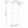 Csúszó ajtó fehér 83 x 211 cm tömör fenyőfa és üveg