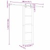 Csúszó ajtó fehér 61 x 198,5 cm tömör fenyőfa és üveg