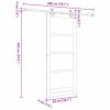 Csúszó ajtó fehér 83 x 202 cm tömör fenyőfa és üveg
