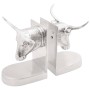 Könyvtámaszok 2 pcs ezüst 21,5 x 15,5 x 20 cm alumínium