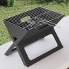 Kültéri grill fekete 46 x 31 x 31 cm acél