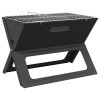 Kültéri grill fekete 46 x 31 x 31 cm acél