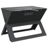 Kültéri grill fekete 46 x 31 x 31 cm acél