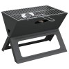 Kültéri grill fekete 46 x 31 x 31 cm acél