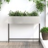 Magas kerti cserép ezüst 100 x 26 x 82 cm rozsdamentes acél