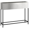 Magas kerti cserép ezüst 100 x 26 x 82 cm rozsdamentes acél