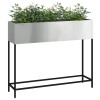 Magas kerti cserép ezüst 100 x 26 x 82 cm horganyzott acél