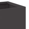 Magas kerti cserép fekete 60 x 26 x 45 cm acél