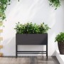 Magas kerti cserép fekete 60 x 26 x 45 cm acél