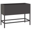 Magas kerti cserép fekete 60 x 26 x 45 cm acél