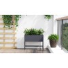 Magas kerti cserép antracit 60 x 26 x 45 cm acél