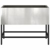 Magas kerti cserép ezüst 60 x 26 x 45 cm rozsdamentes acél