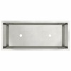 Magas kerti cserép ezüst 60 x 26 x 45 cm rozsdamentes acél