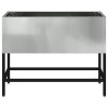 Magas kerti cserép ezüst 60 x 26 x 45 cm horganyzott acél