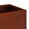 Magas kerti cserép rozsdás 60 x 26 x 45 cm időjárásálló acél