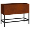 Magas kerti cserép rozsdás 60 x 26 x 45 cm időjárásálló acél