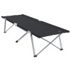Összecsukható kemping ágy 2 pcs fekete 194 x 62,5 x 42,5 cm
