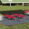 Összecsukható kemping ágy 2 pcs piros 194 x 62,5 x 42,5 cm