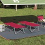 Összecsukható kemping ágy 2 pcs piros 194 x 62,5 x 42,5 cm
