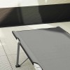 Összecsukható kemping ágy 2 pcs szürke 194 x 62,5 x 42,5 cm