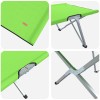 Összecsukható kemping ágy 2 pcs zöld 194 x 62,5 x 42,5 cm