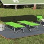 Összecsukható kemping ágy 2 pcs zöld 194 x 62,5 x 42,5 cm