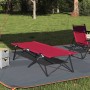 Összecsukható kemping ágy piros 206 x 76 x 74 cm oxford és acél