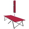 Összecsukható kemping ágy piros 206 x 76 x 74 cm oxford és acél