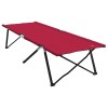 Összecsukható kemping ágy piros 206 x 76 x 74 cm oxford és acél