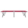 Összecsukható kemping ágy piros 206 x 76 x 74 cm oxford és acél