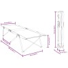 Összecsukható kemping ágy piros 206 x 76 x 74 cm oxford és acél