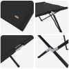Összecsukható kemping ágy 2 pcs fekete 206 x 76 x 74 cm