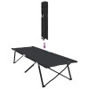 Összecsukható kemping ágy 2 pcs fekete 206 x 76 x 74 cm