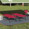 Összecsukható kemping ágy 2 pcs piros 206 x 76 x 74 cm